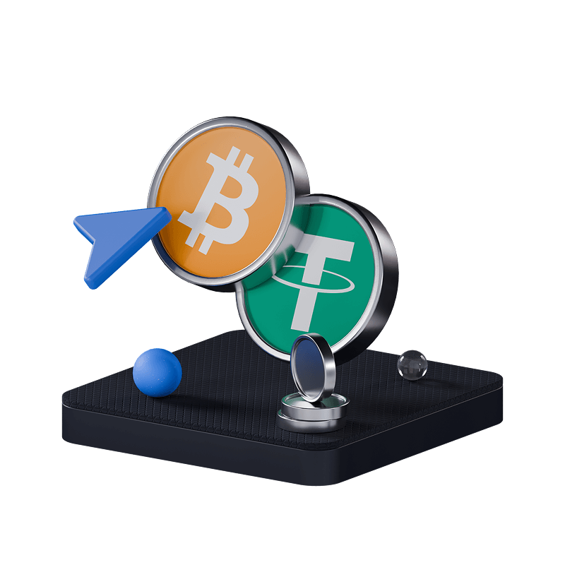 Select the cryptocurrency pair you want to exchange